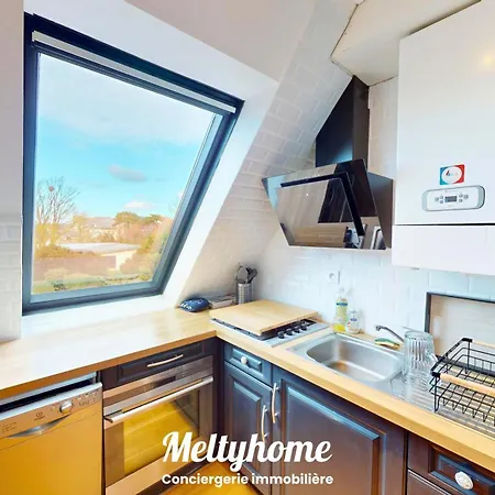 公寓 Superbe Duplex Familial Parking A Pied 库尔瑟勒·苏尔·梅尔